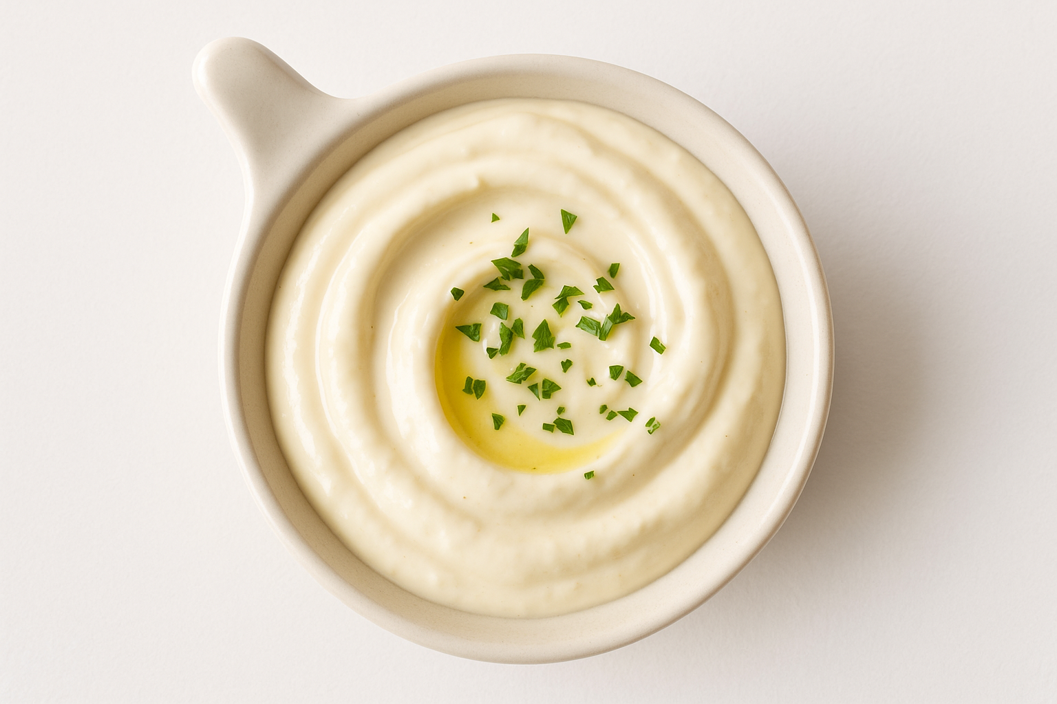 Aioli in a sauce dish 