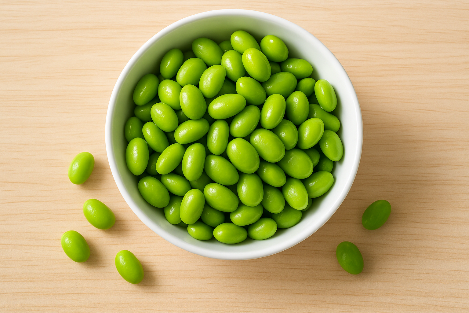 edamame beans deshelled in a bowl