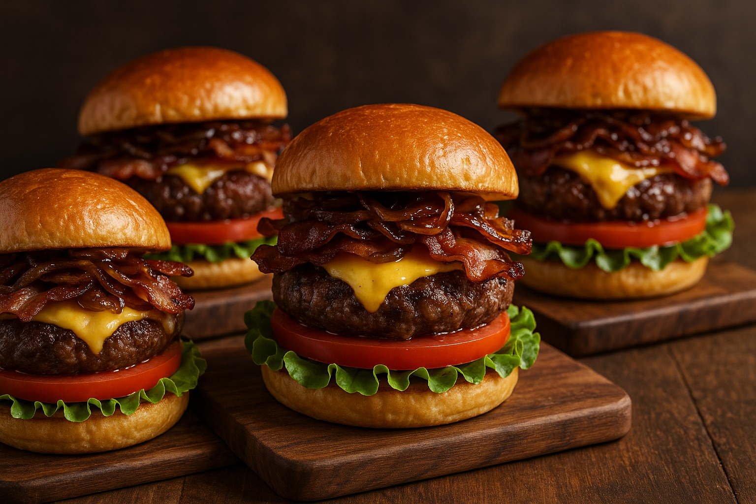Gourmet burgers food