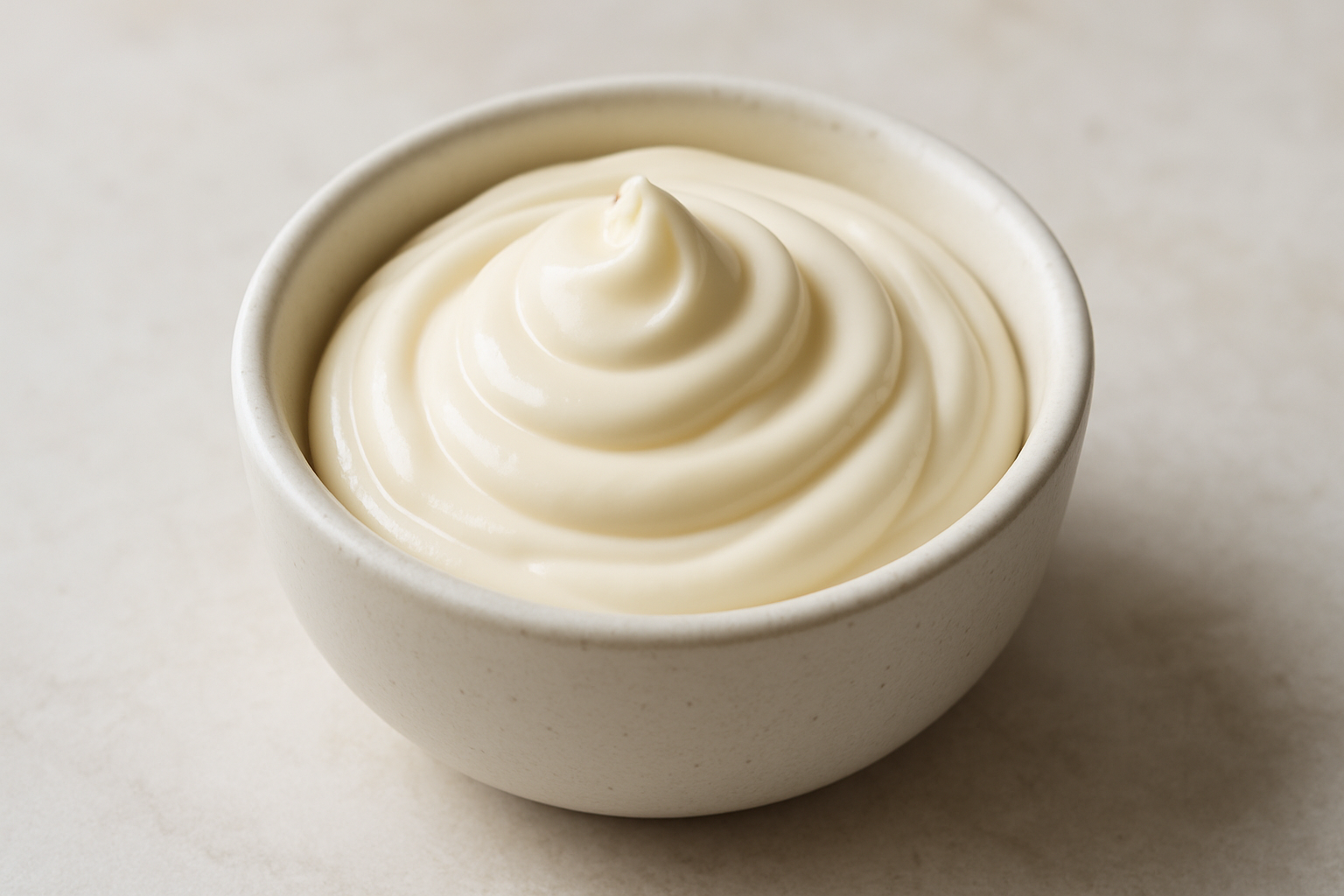 Mayo in a sauce bowl