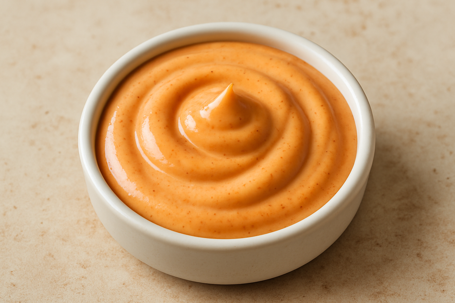 orange creamy burger sauce in a sauce dish