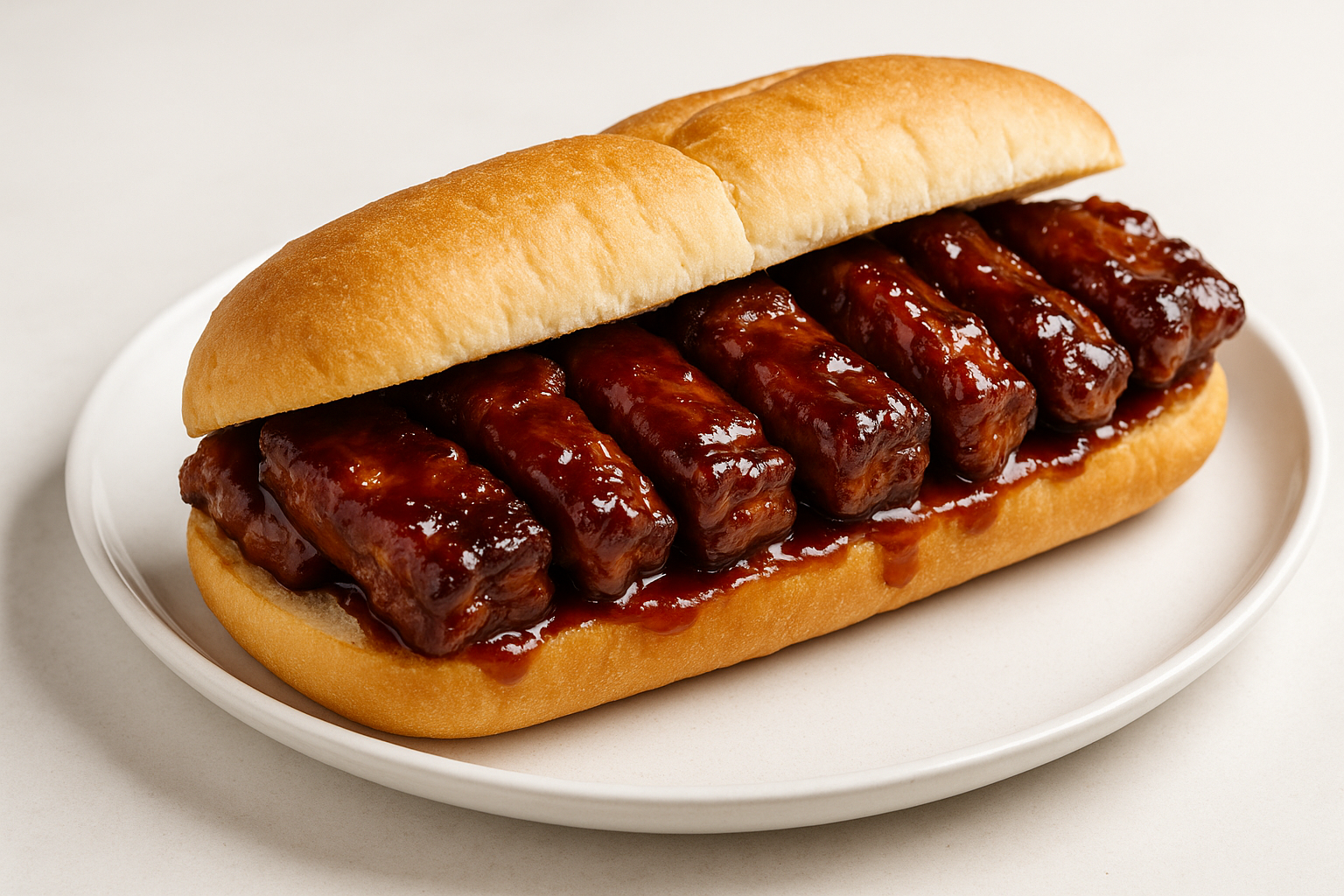 Pork Riblet on a sub with no salad
