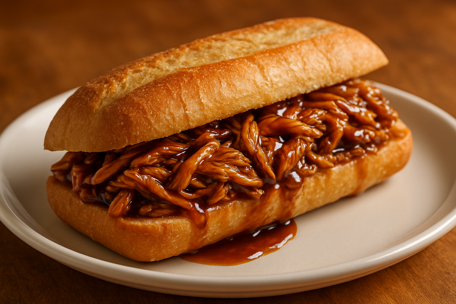 shredded chicken teriyaki on long roll no salad