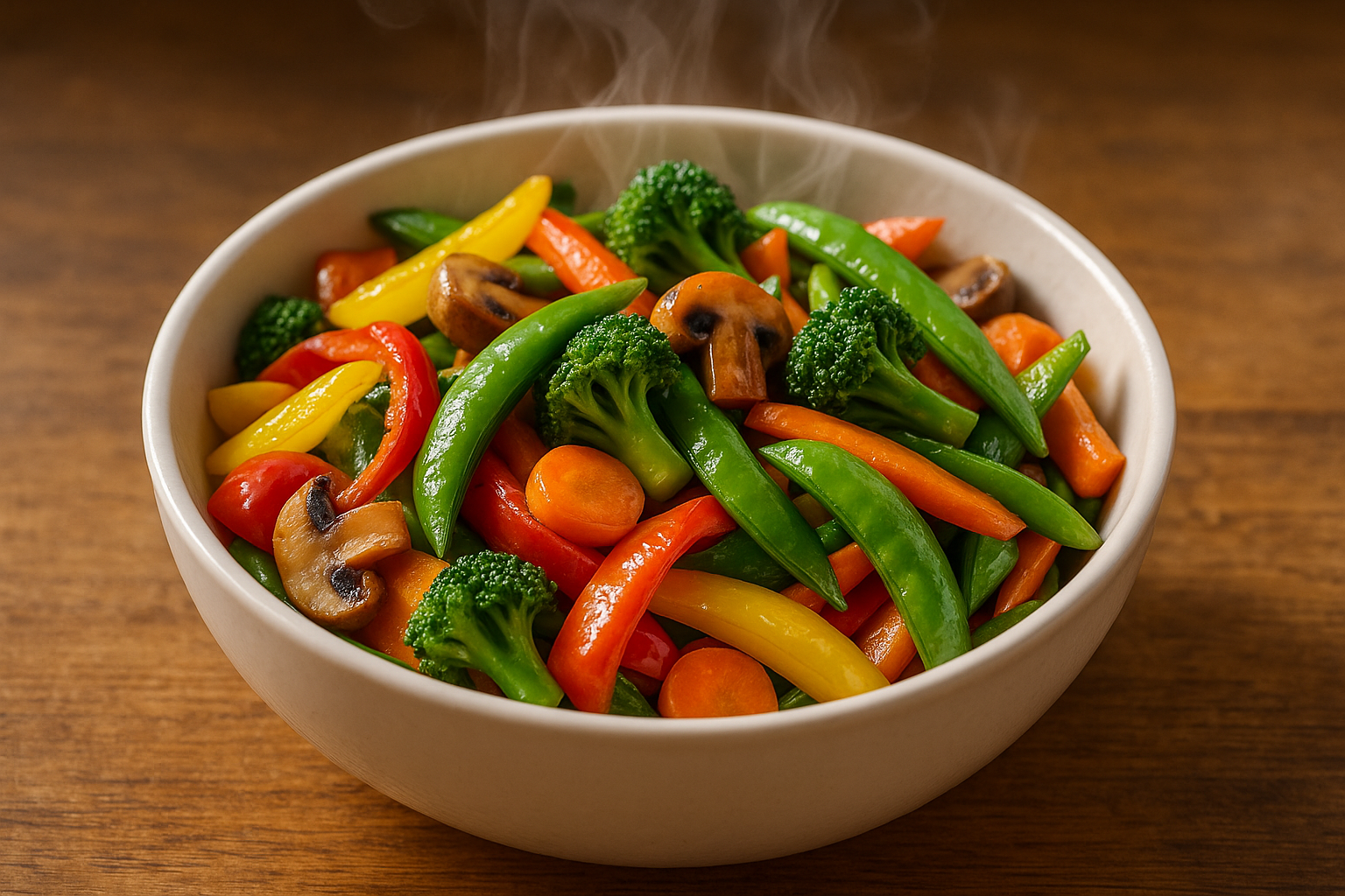 Stirfry vegetables in a bowl
