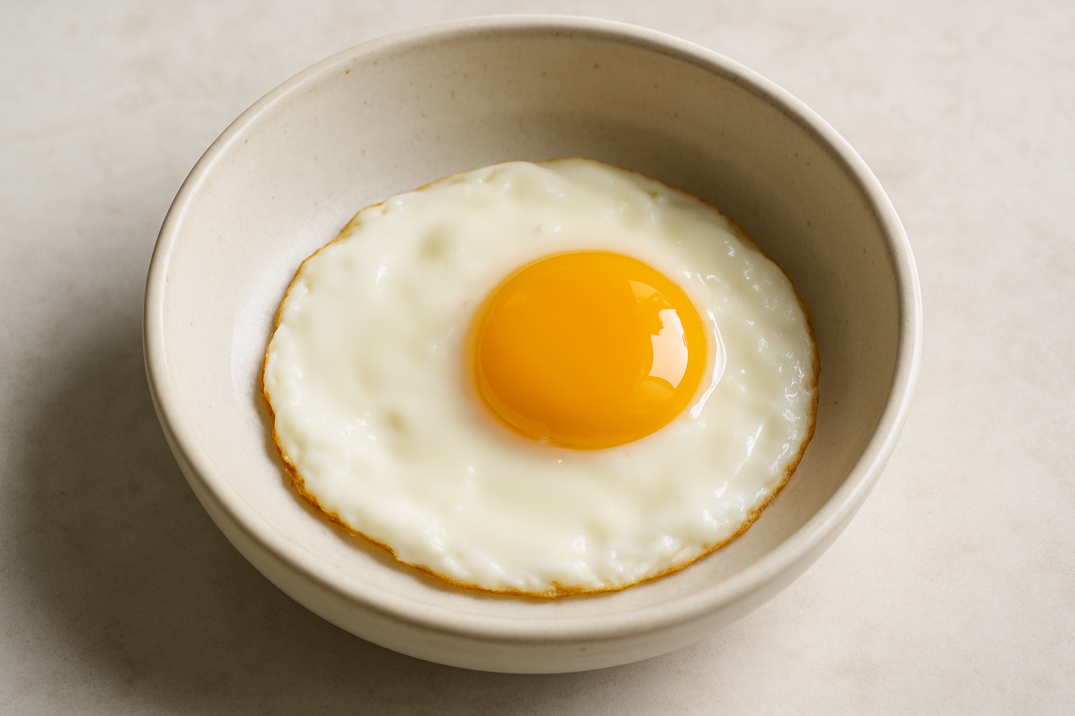 sunny side egg in a bowl
